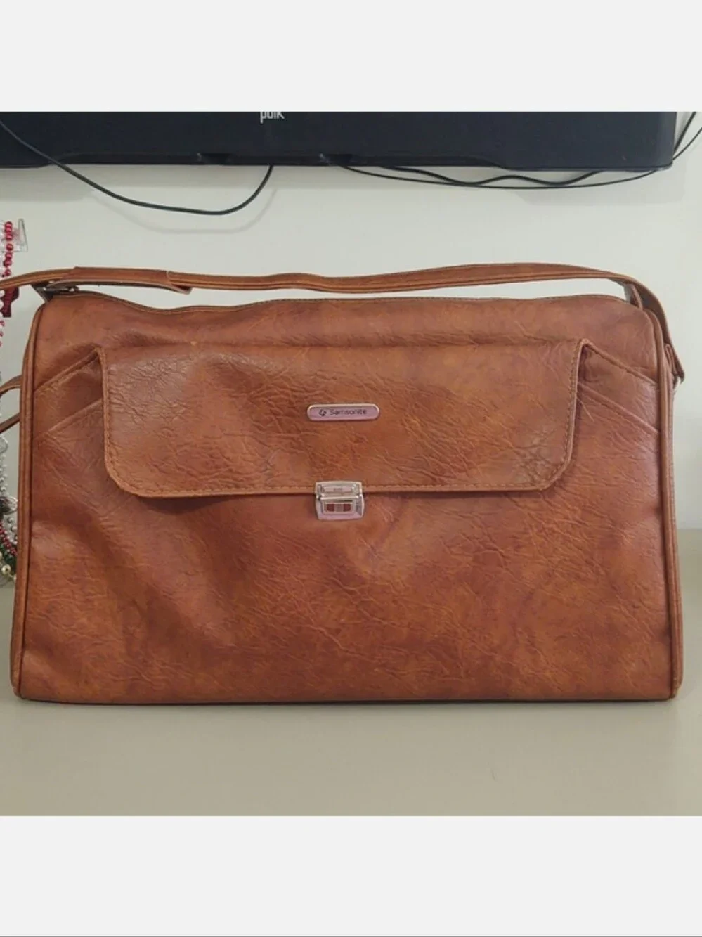 Vintage Samsonite Sonora II Weekend Travel Bag Tan